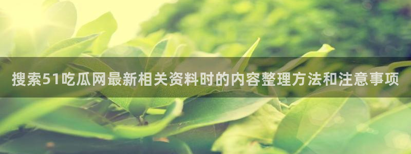 91吃瓜每日事件:搜索51吃瓜网最新相关资料时的内容整理方法和注意事项
